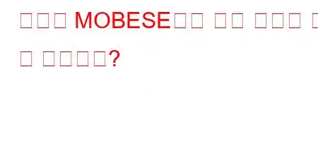 귀하가 MOBESE라는 것을 어떻게 알 수 있습니까?